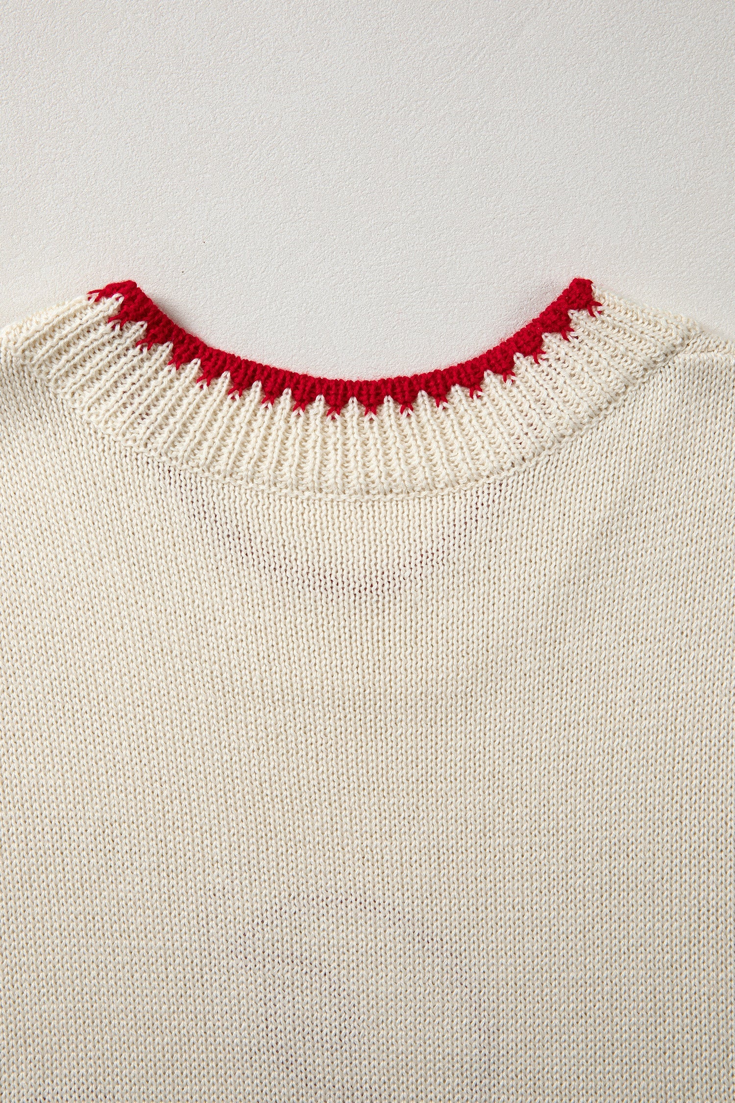 Beige Plaid Crawfish Crew Neck Knit Sweater Vest