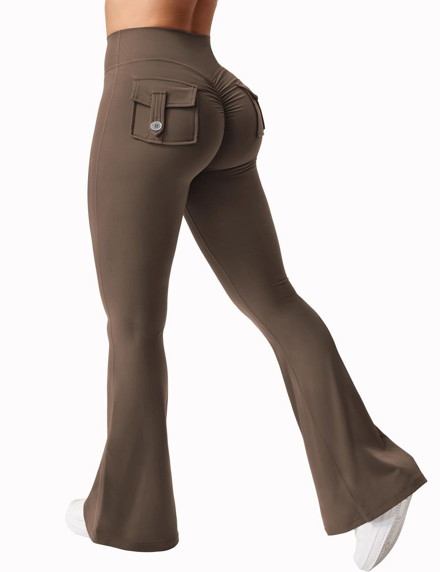 🖤 Damen High-Waist Cargo-Taschen Sport-Leggings