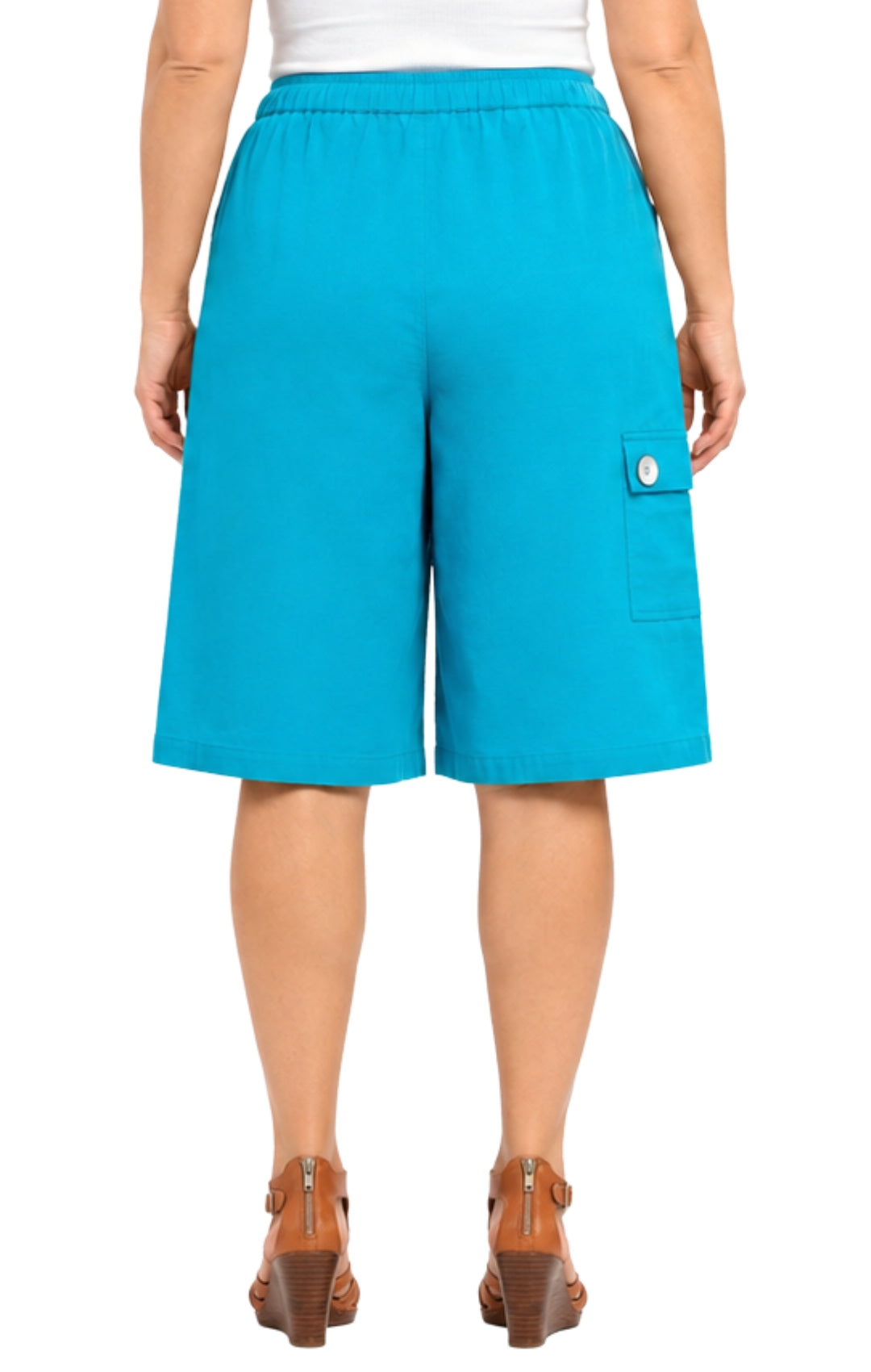 Women's 100% Calcutta Cotton Split Skirt Culottes with Cargo Pockets