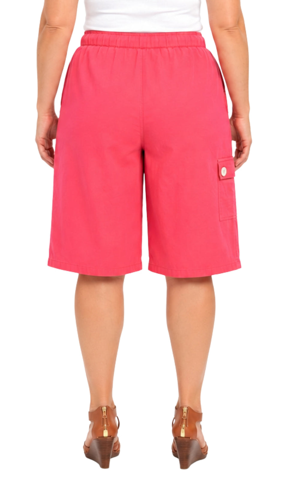 Women's 100% Calcutta Cotton Split Skirt Culottes with Cargo Pockets