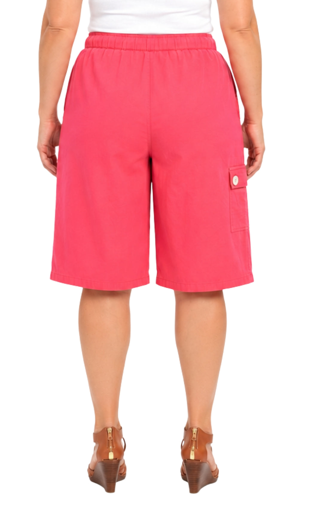 Women's 100% Calcutta Cotton Split Skirt Culottes with Cargo Pockets
