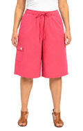 Women's 100% Calcutta Cotton Split Skirt Culottes with Cargo Pockets