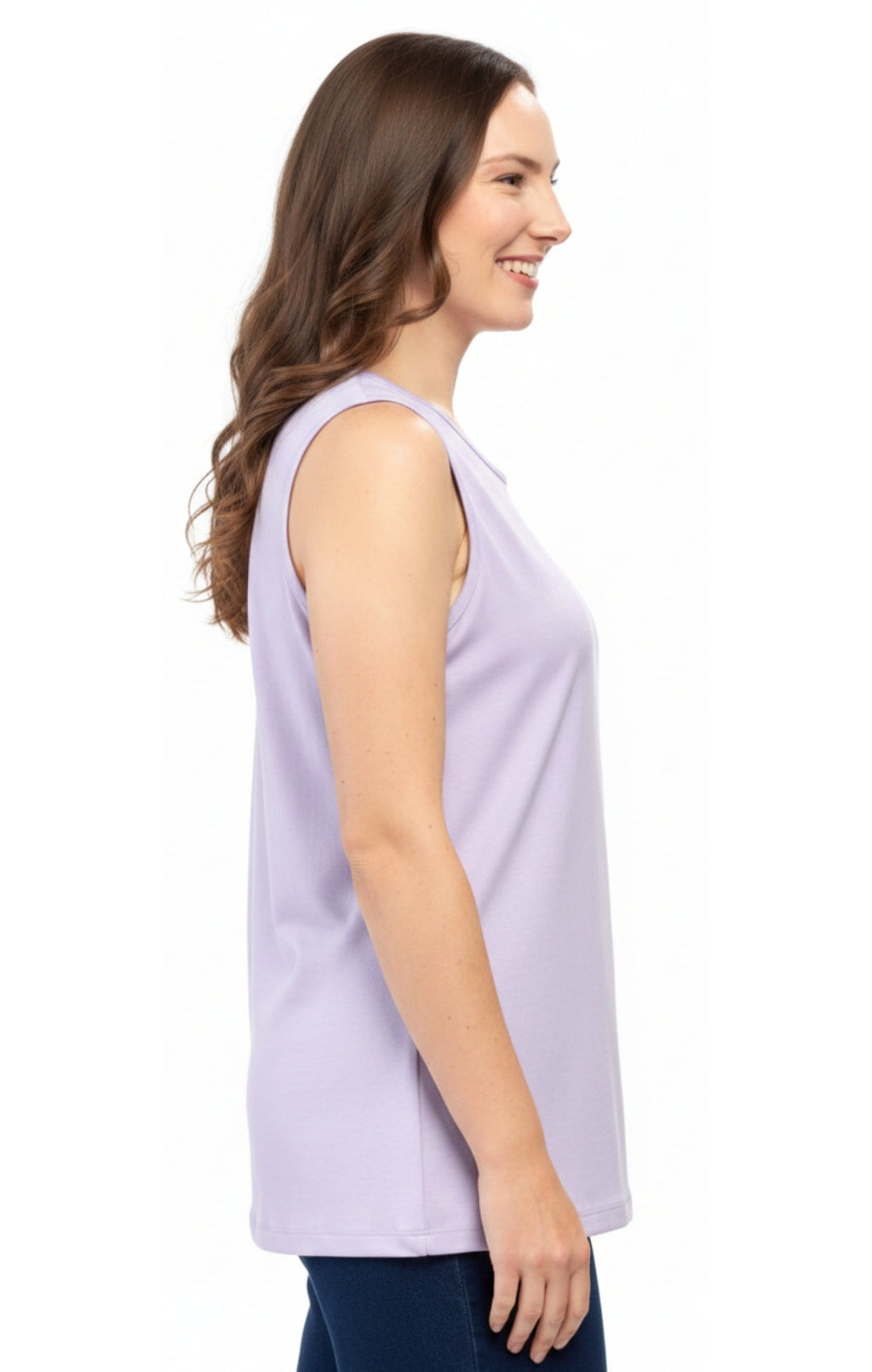Women's Classic Relaxed Fit Cotton blend Sleeveless Tank Top