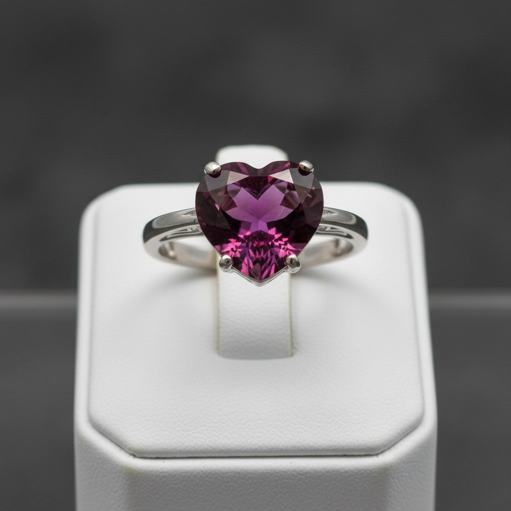 "Cherished Memories" Heart Cut Cremation Ring Large 10mm