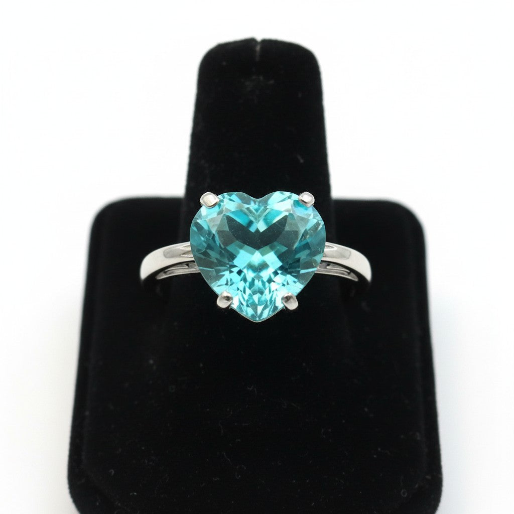 "Cherished Memories" Heart Cut Cremation Ring Large 10mm