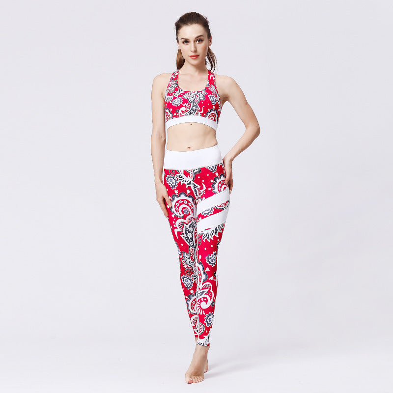 💪 Nahtloses 2-teiliges Yoga-Set – High-Waist Leggings & Crop Top