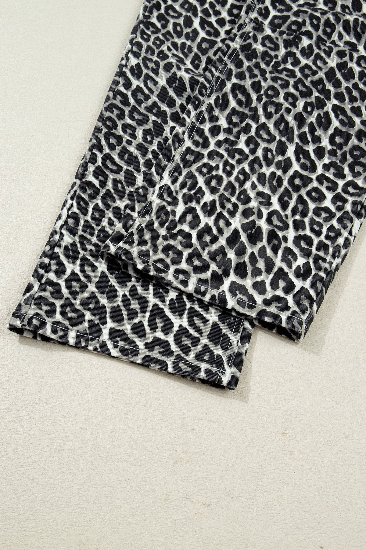 Leopard High Waist Barrel Leg Jeans