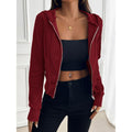 Devine Zip Up Long Sleeve Hooded Outerwear