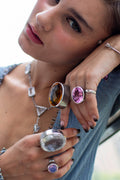 Mini Oval Colossus Ring in Pink Azalea (Silver) SHIPS IN APRIL