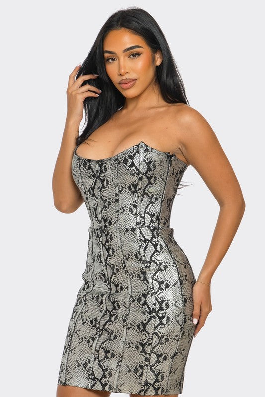 Women's Serpentine Glamour Bodycon Dress