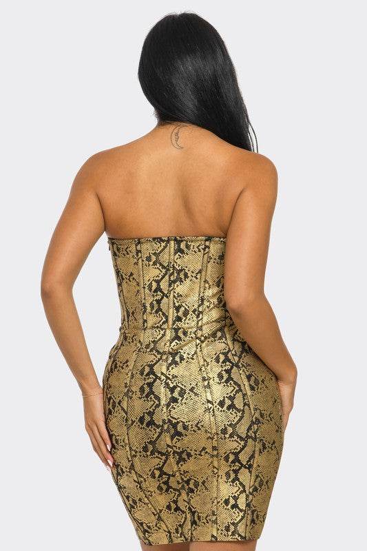 Women's Serpentine Glamour Bodycon Dress