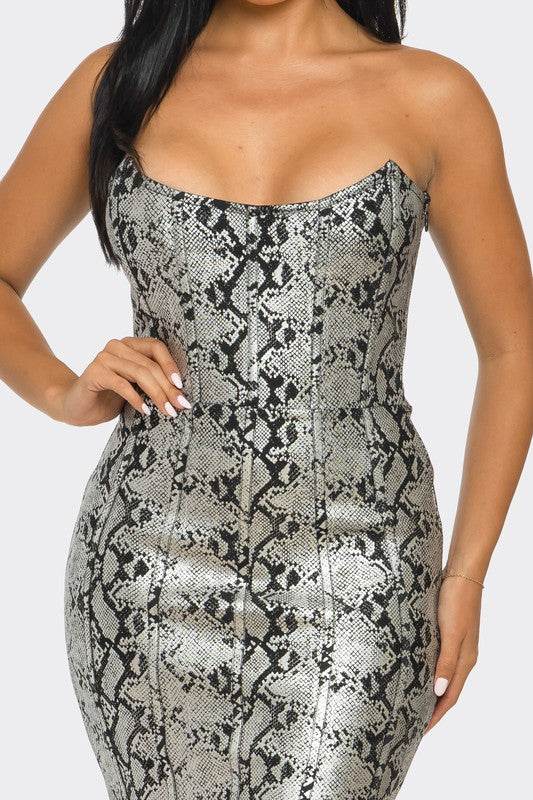 Women's Serpentine Glamour Bodycon Dress