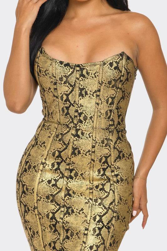 Women's Serpentine Glamour Bodycon Dress