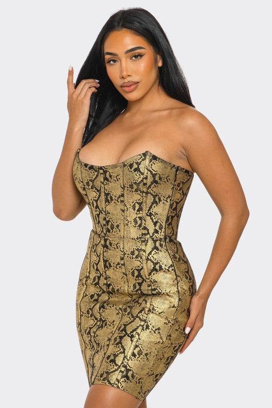 Women's Serpentine Glamour Bodycon Dress