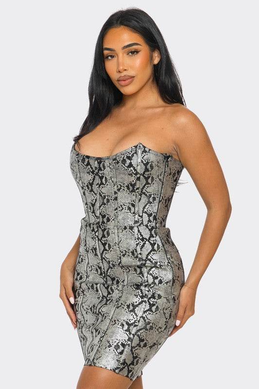 Women's Serpentine Glamour Bodycon Dress