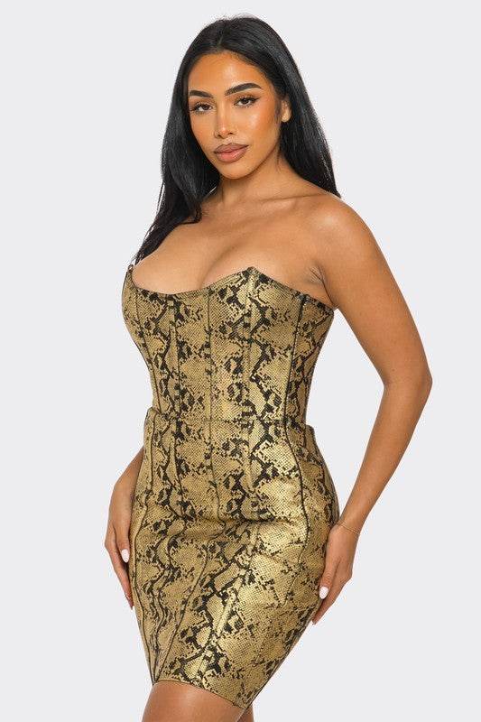 Women's Serpentine Glamour Bodycon Dress