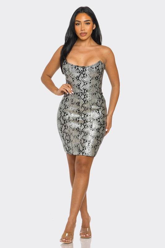 Women's Serpentine Glamour Bodycon Dress