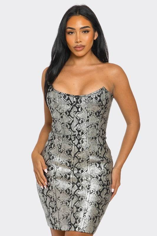 Women's Serpentine Glamour Bodycon Dress
