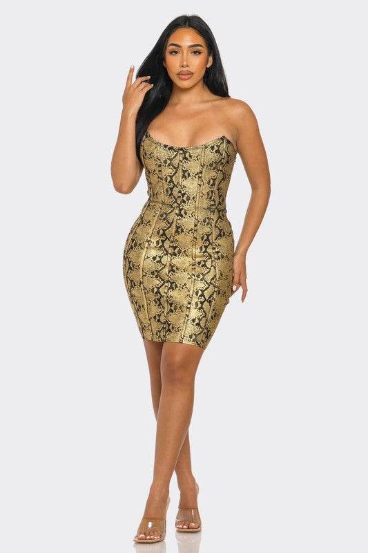 Women's Serpentine Glamour Bodycon Dress