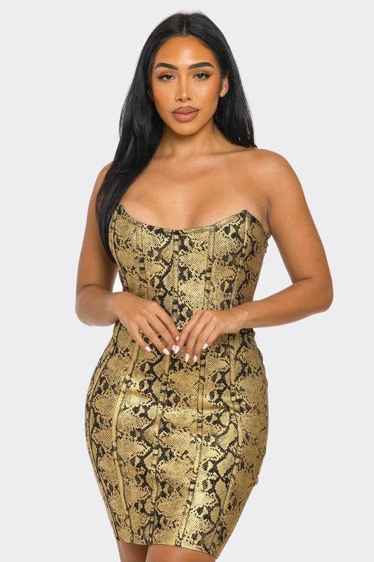 Women's Serpentine Glamour Bodycon Dress