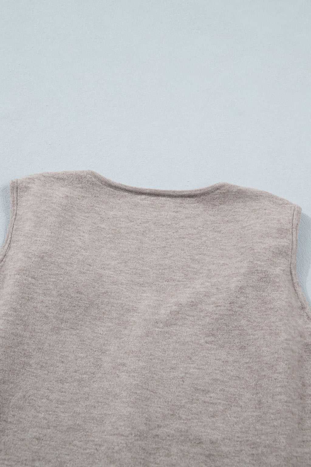 Gray Morn Metal Star Detail V Neck Sweater Knit Tank Top