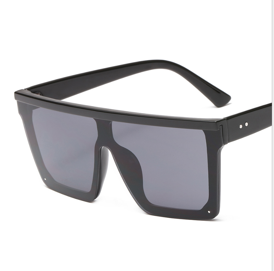 Women Black Sunglasses Oversized Square Classic Shaped UV Protection