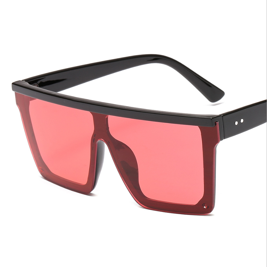 Women Black Sunglasses Oversized Square Classic Shaped UV Protection