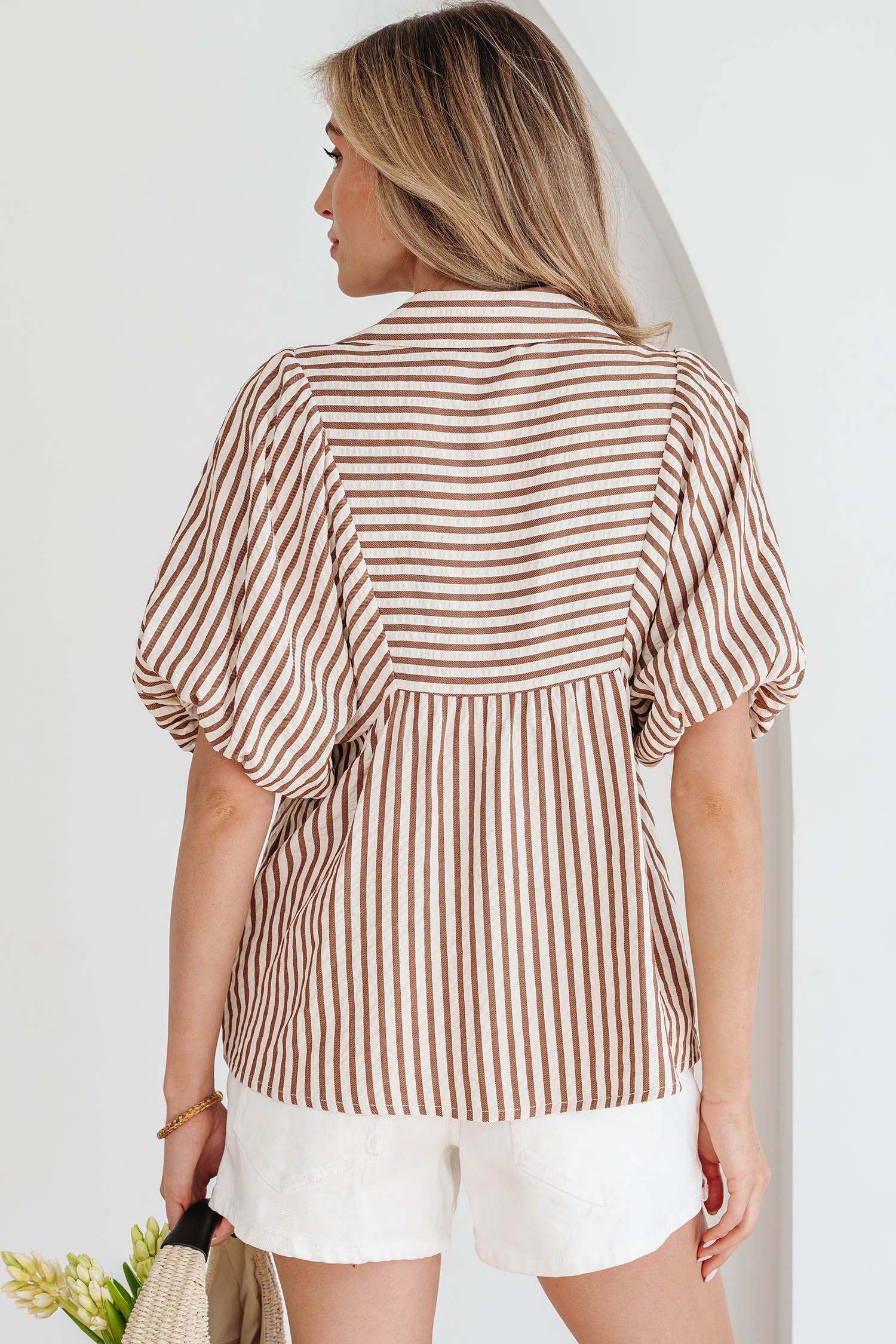 Lina Short Puff Sleeve Blouse