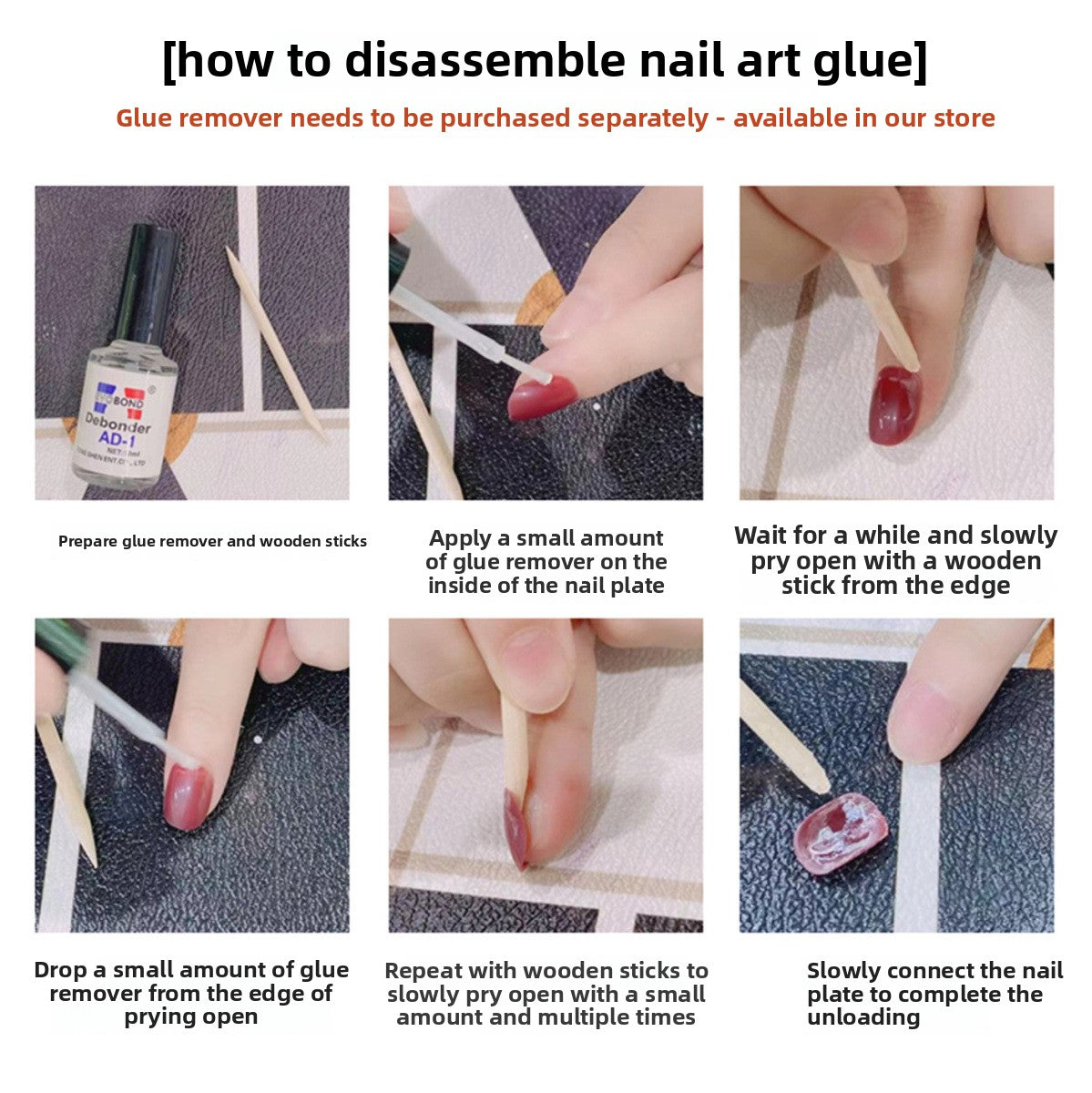 1027- Handmade press on nails fake nails removable