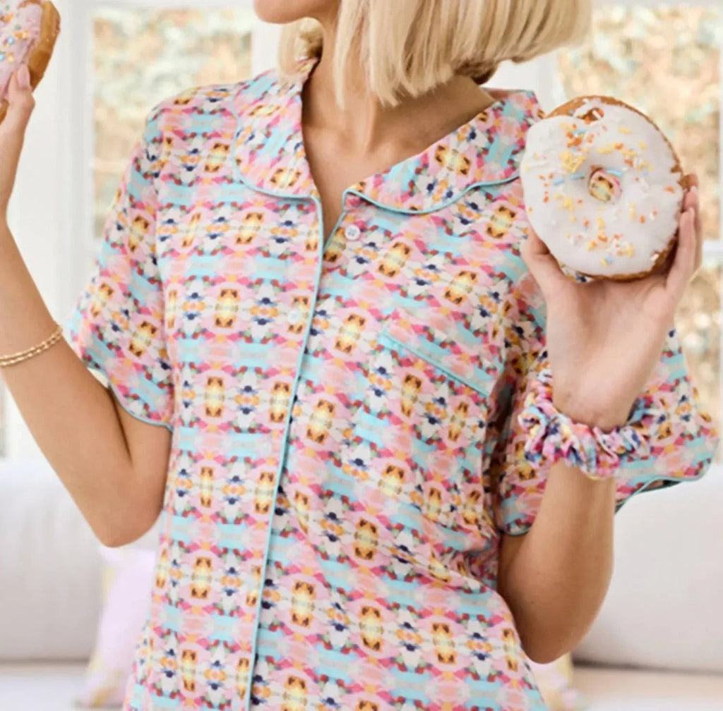 Scalloped Pajama Set Short