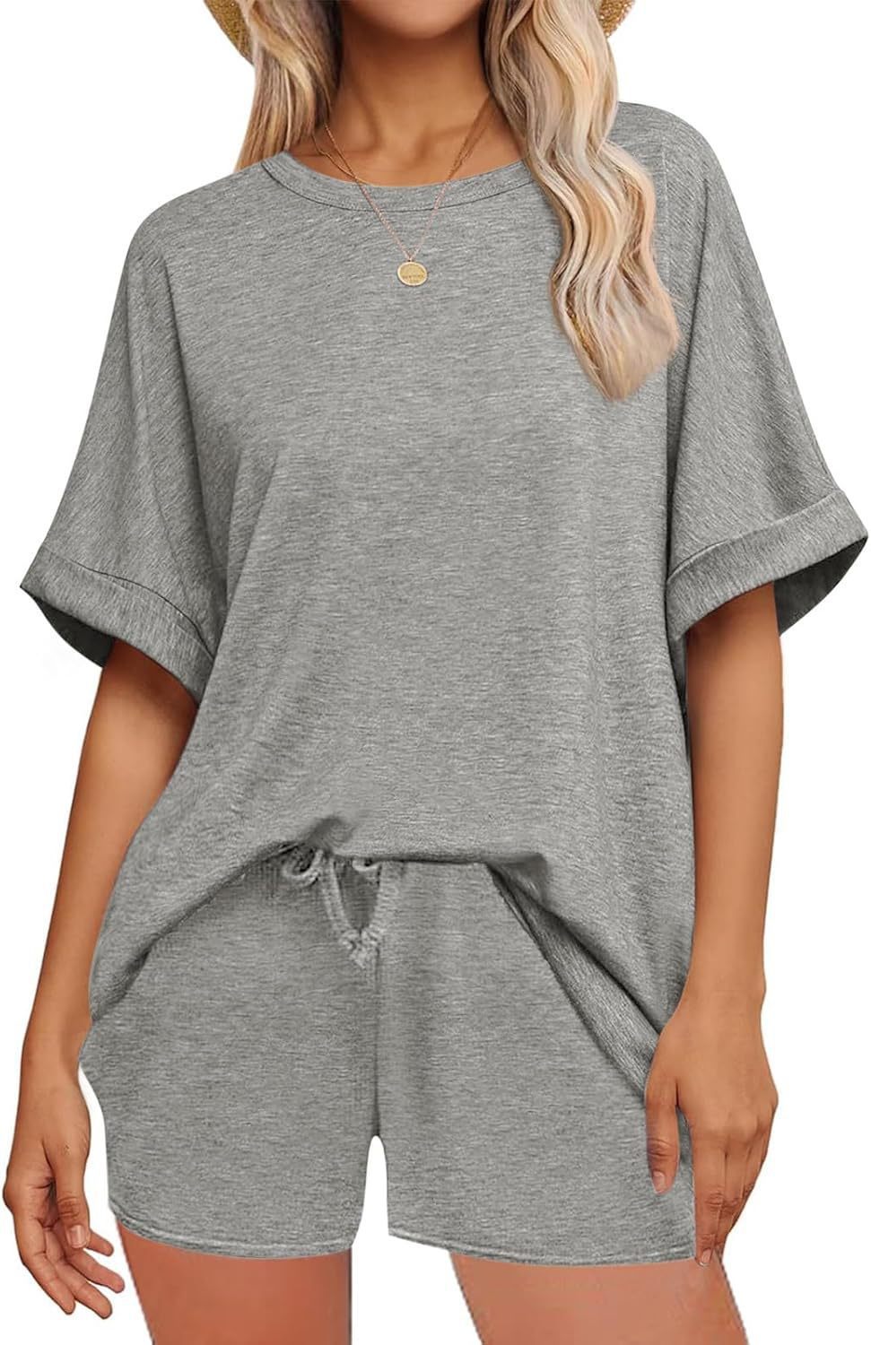 👕 Oversized T-Shirt & Shorts mit Kordelzug – Ultimativer lässiger Komfort