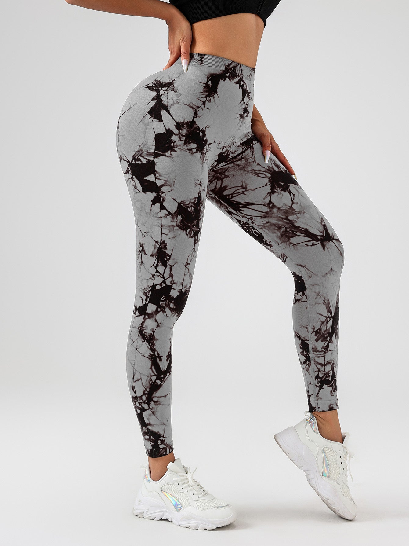 Tie-Dye Figurformende Yoga-Leggings – Po-Lifting-Damen-Yogahosen