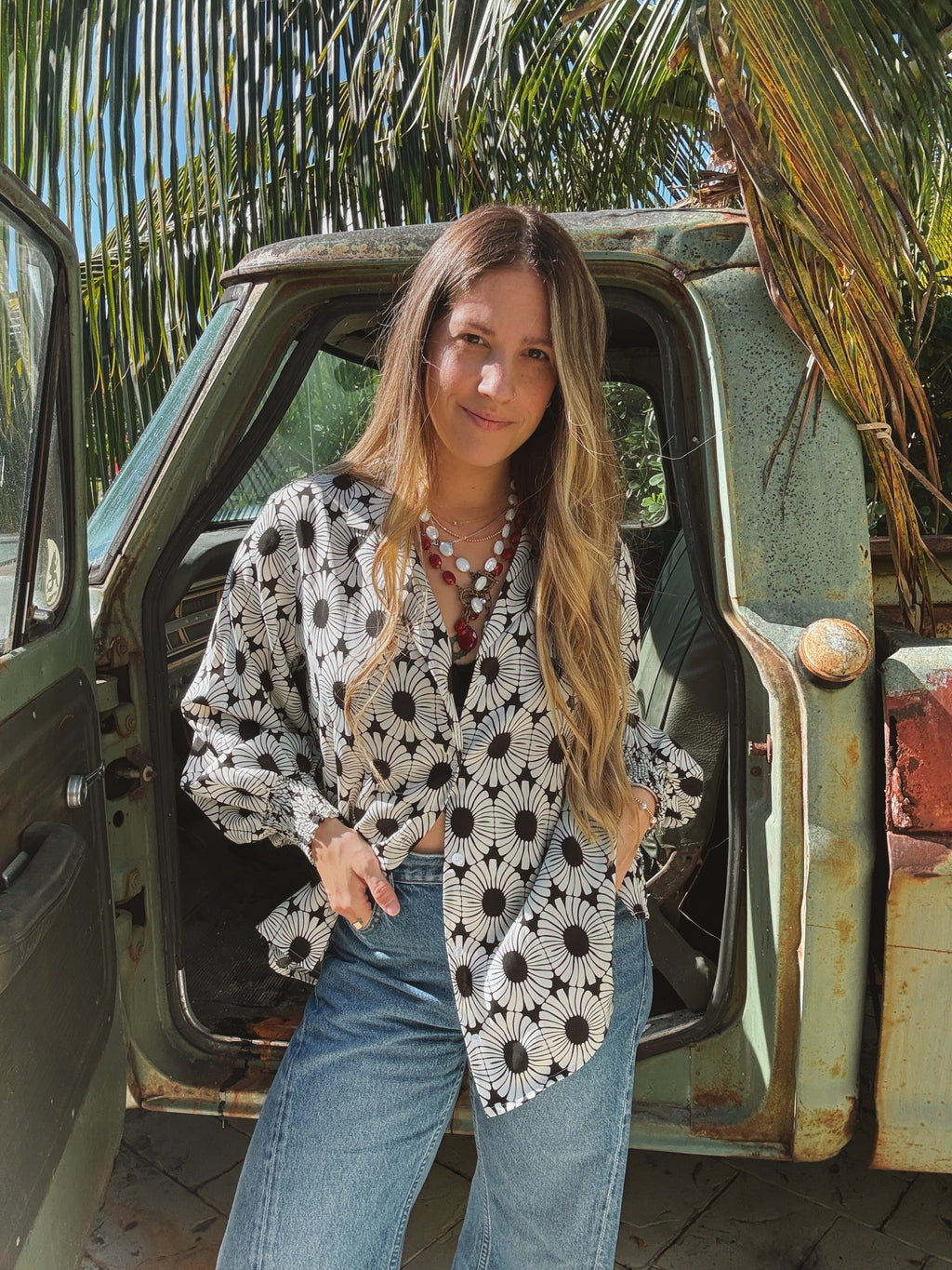 White Wedding Retro Floral Button Up Blouse PREORDER JUNE/JULY 2026