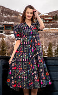 Montauk Dress Botanical Print