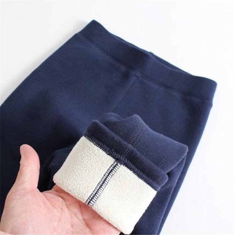 Mädchen Wollgefütterte Verdickte Winterleggings
