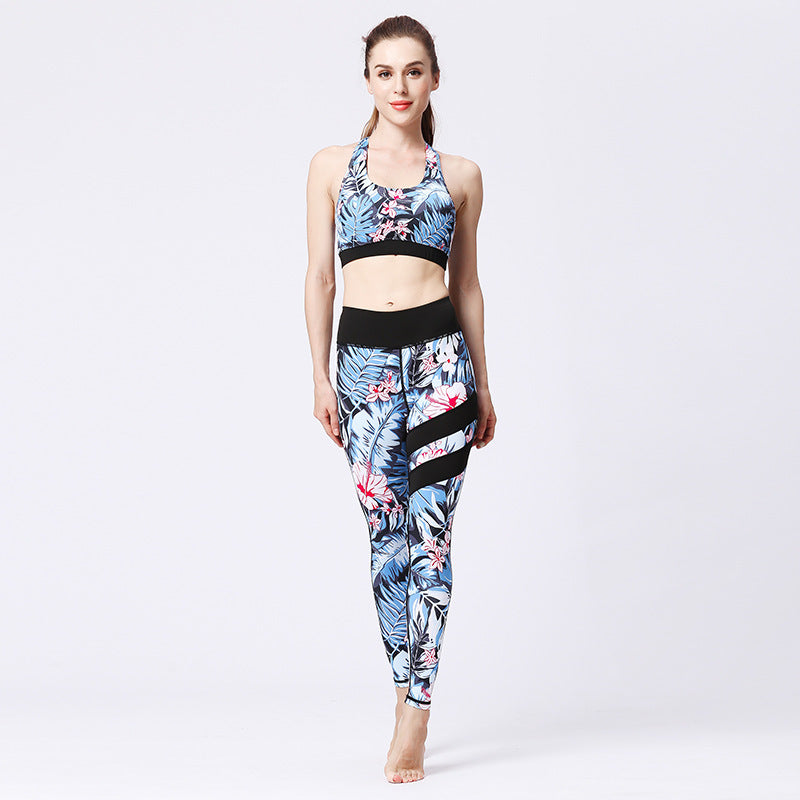 💪 Nahtloses 2-teiliges Yoga-Set – High-Waist Leggings & Crop Top