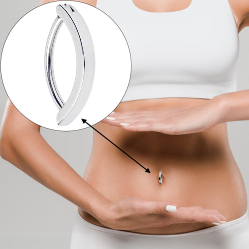 14G 9/16 316L Surgical Steel Smooth Style Hinged Hoop Belly Ring