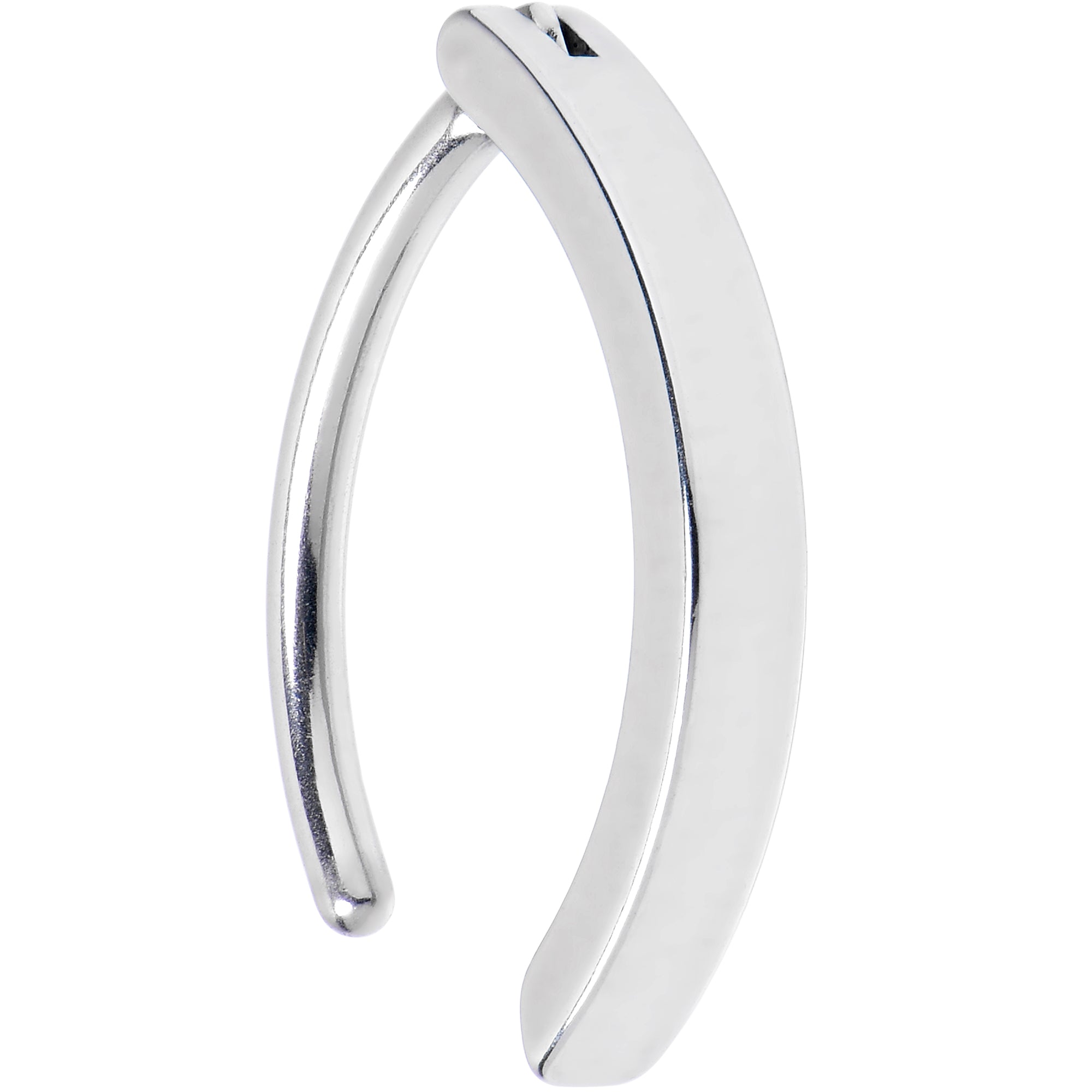 14G 9/16 316L Surgical Steel Smooth Style Hinged Hoop Belly Ring