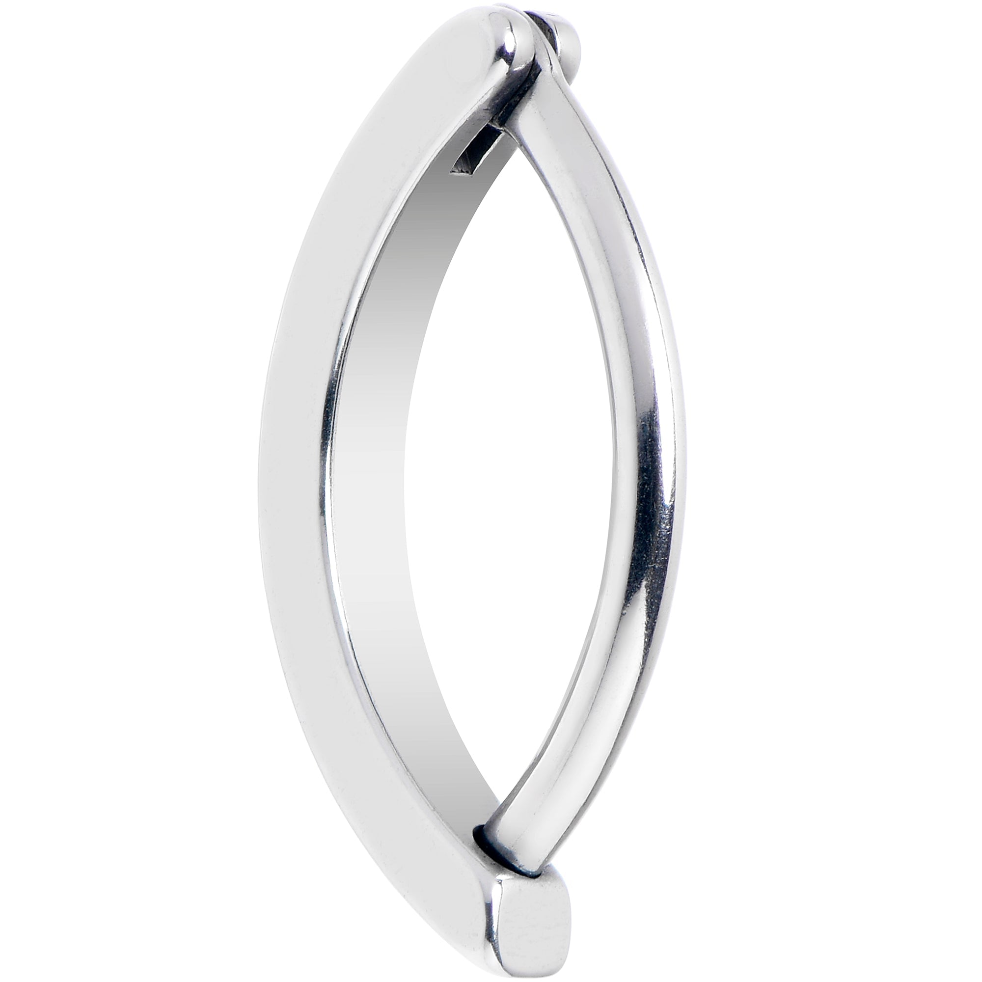 14G 9/16 316L Surgical Steel Smooth Style Hinged Hoop Belly Ring