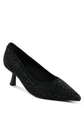 Vimto Breathable Flyknit Rhinestone Pumps