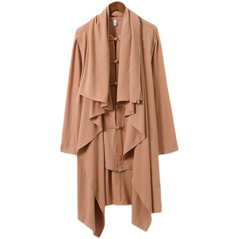Linen Hanfu Casual-style Trench Coat Tang-style Shirt