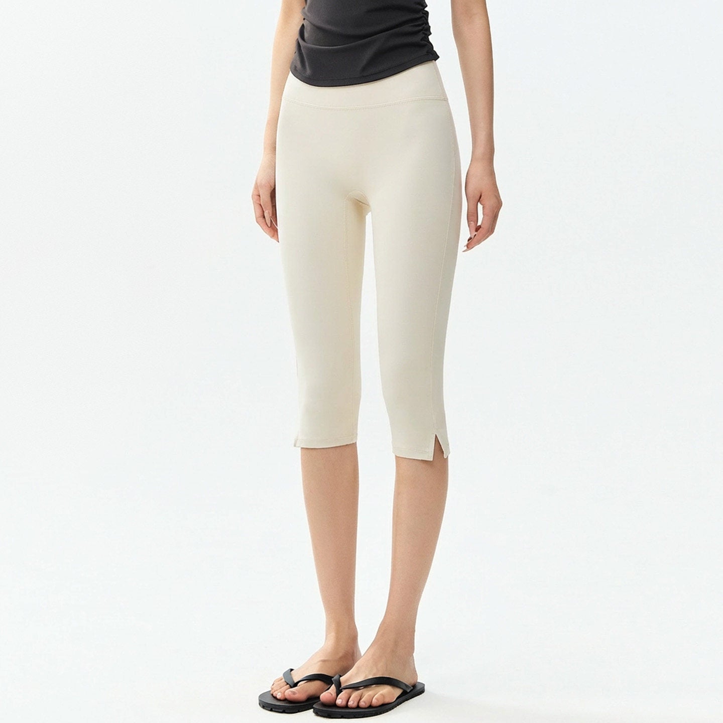 Damen Yoga Leggings mit hoher Taille und schmaler Passform – 7/8 Länge, eng anliegende Fitnesshose