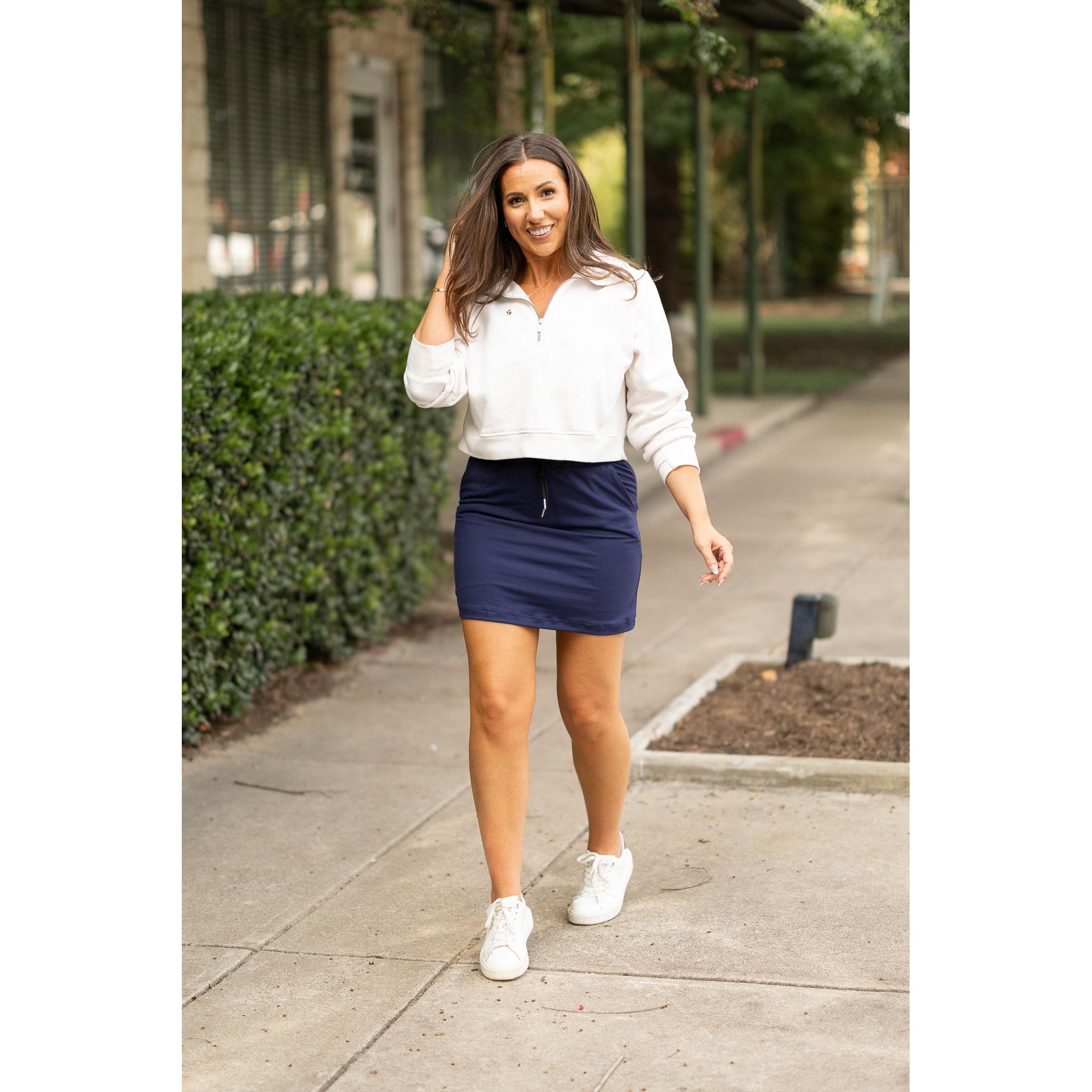 Naomi - Navy Jogger Skirt