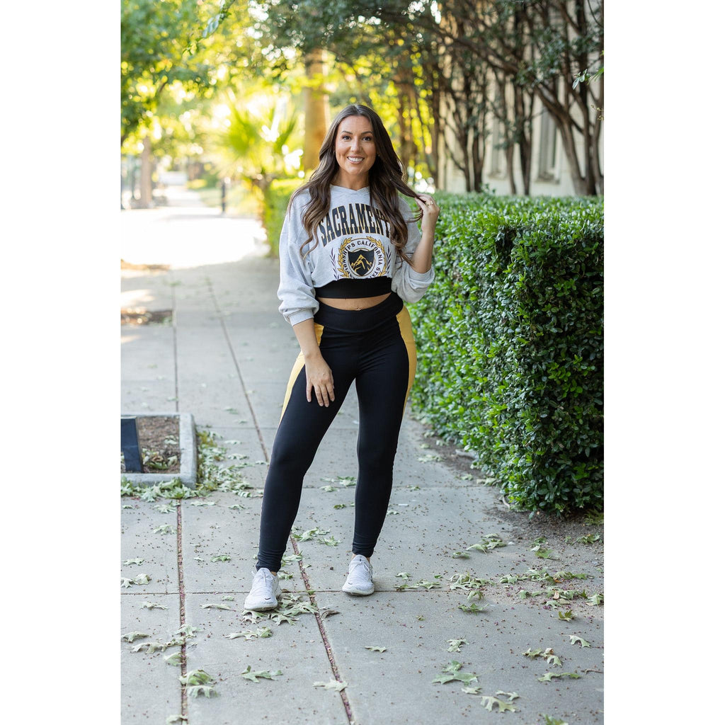 Yasmine - Yellow Panel Full-Length Leggings