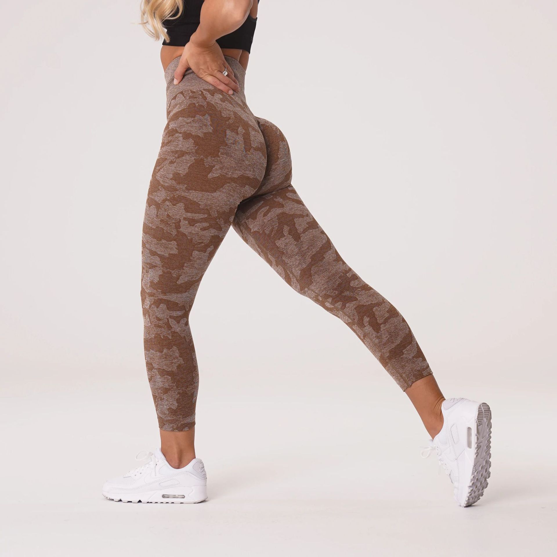 Schneeflocken-Tarnmuster Nahtlose Yoga-Hose – High Waist Leggings