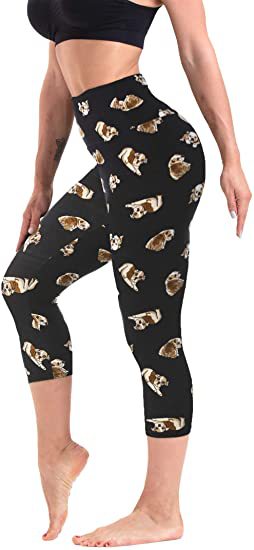 Gecroppte High-Rise Print Leggings – USA-Flaggen-Print Patriotische Trainingshose – 19 Styles
