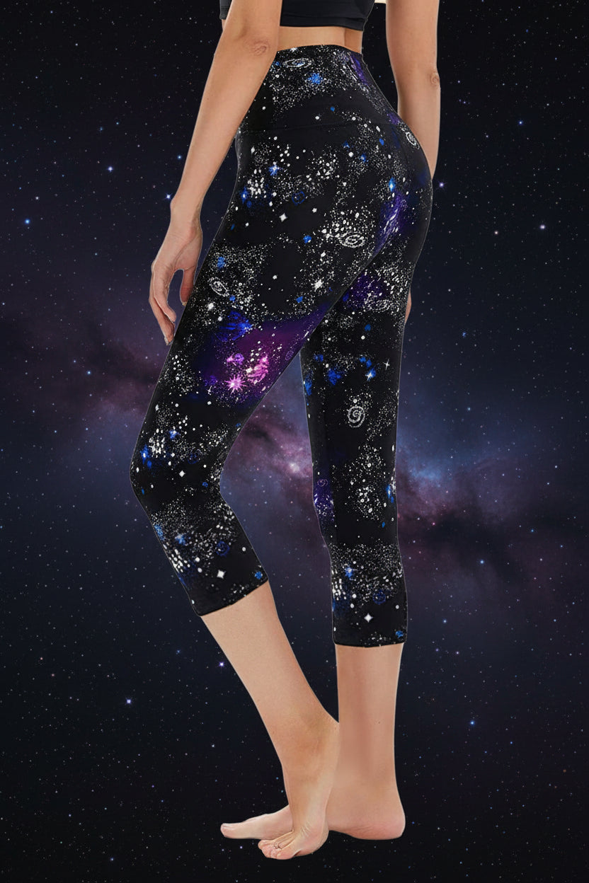 Gecroppte High-Rise Print Leggings – USA-Flaggen-Print Patriotische Trainingshose – 19 Styles