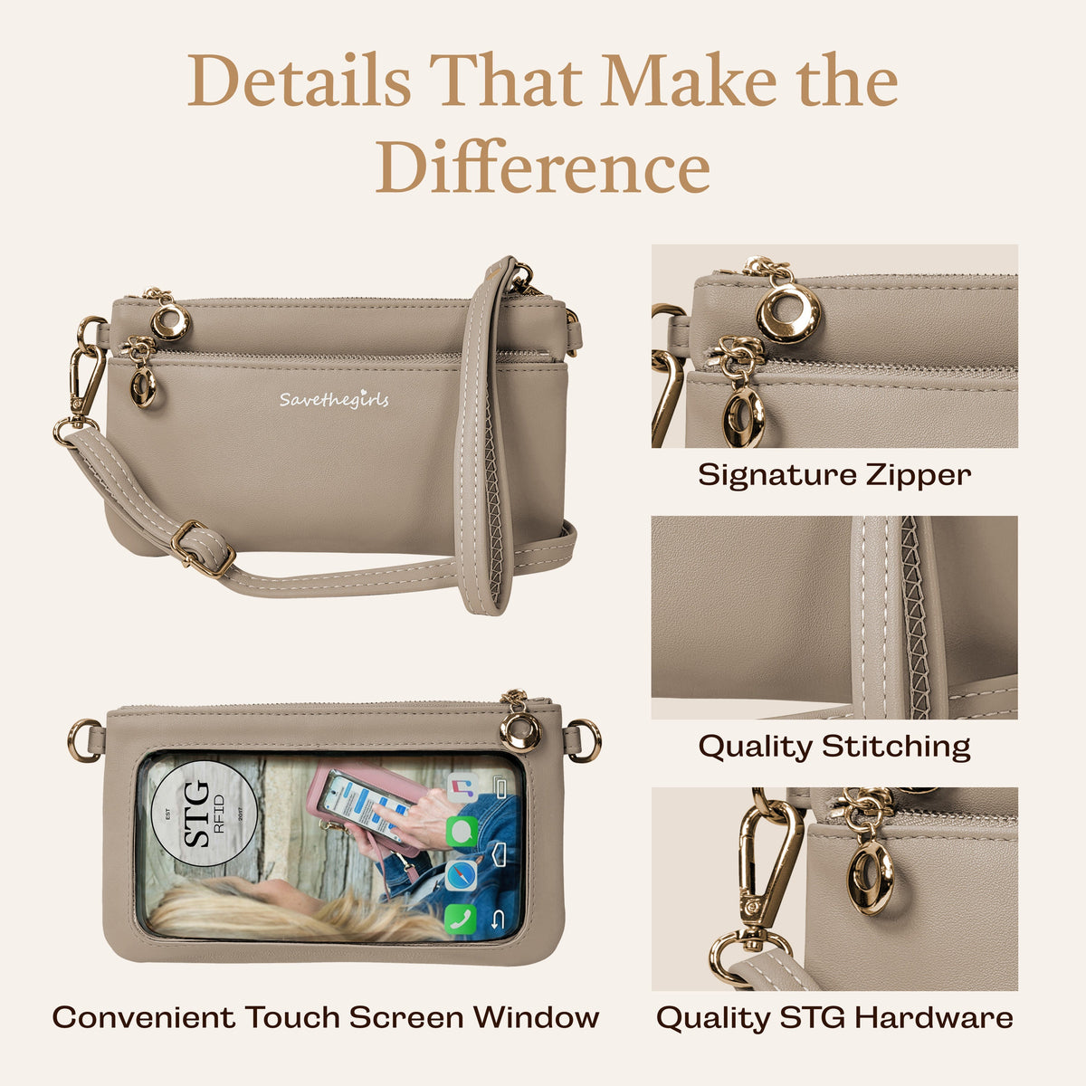 Bella RFID Touch Screen Purse