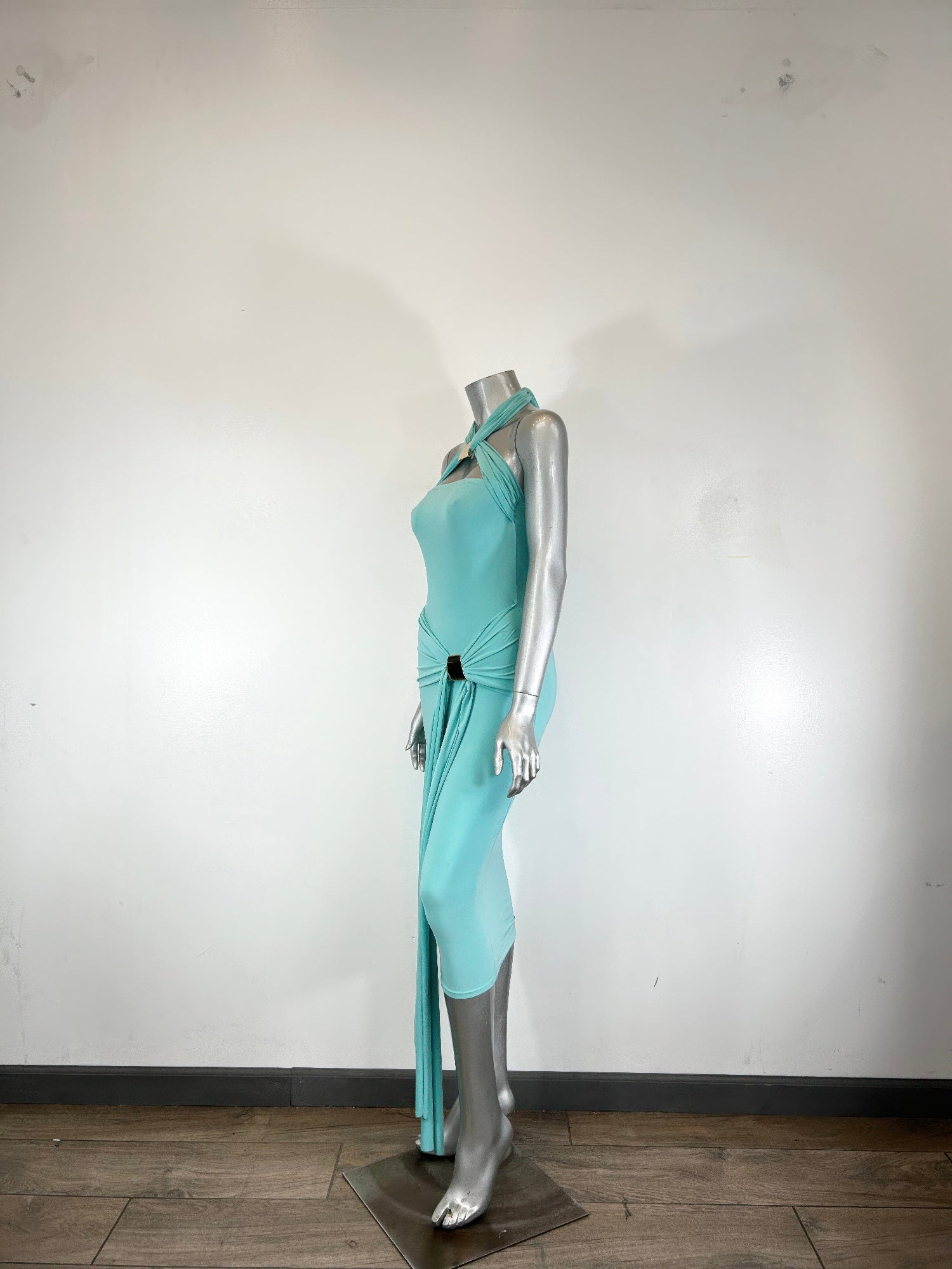 Women's Halter Bodycon Midi Dress – Elegant & Chic