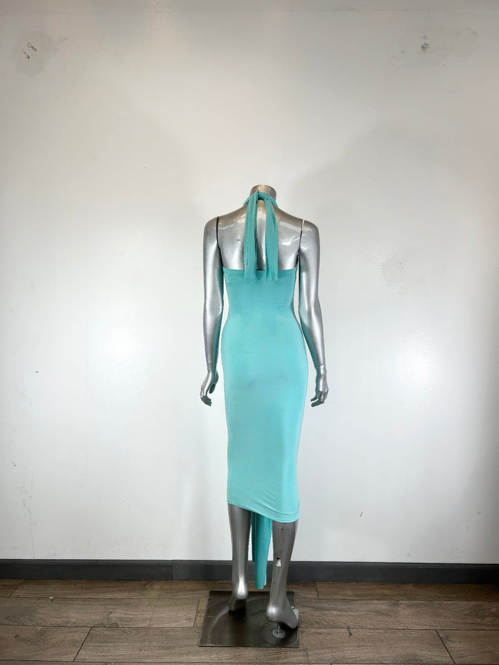 Women's Halter Bodycon Midi Dress – Elegant & Chic